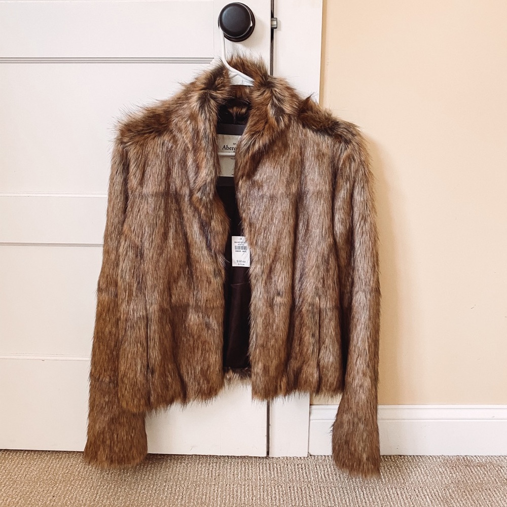 Abercrombie & Fitch Faux Fur Coat